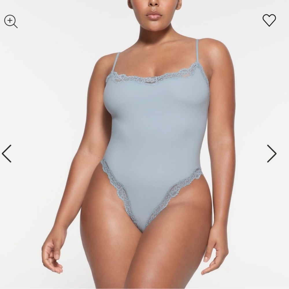 SKIMS NWOT Fits Everybody Lace Cami Bodysuit - Denim